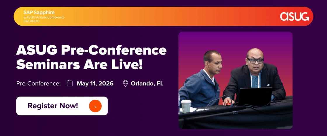 ASUG Pre-Conference Seminars Are Live!